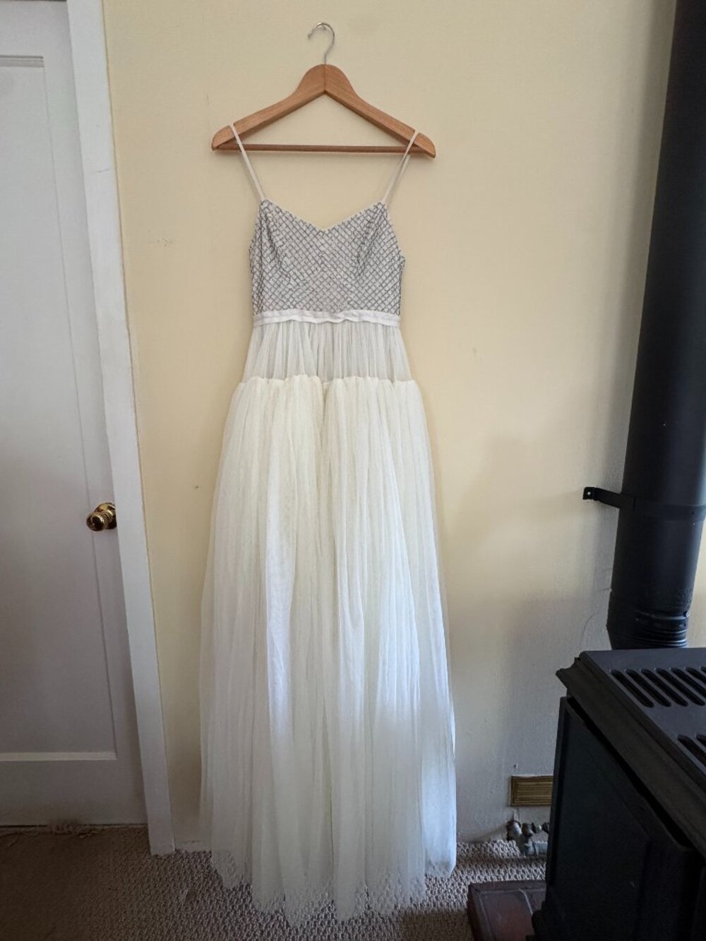 Needle & Thread Embellished Ivory Maxy Dress | Bridal Wedding Gown | NWT